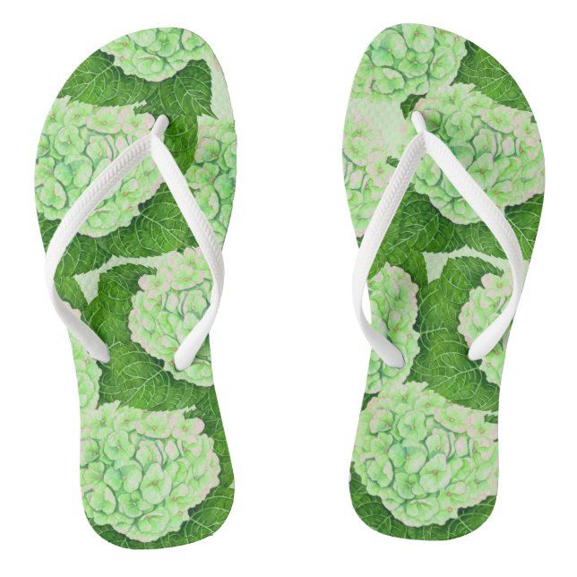 Chanclas Patrón de acuarela de Hydrangea (Plantilla)