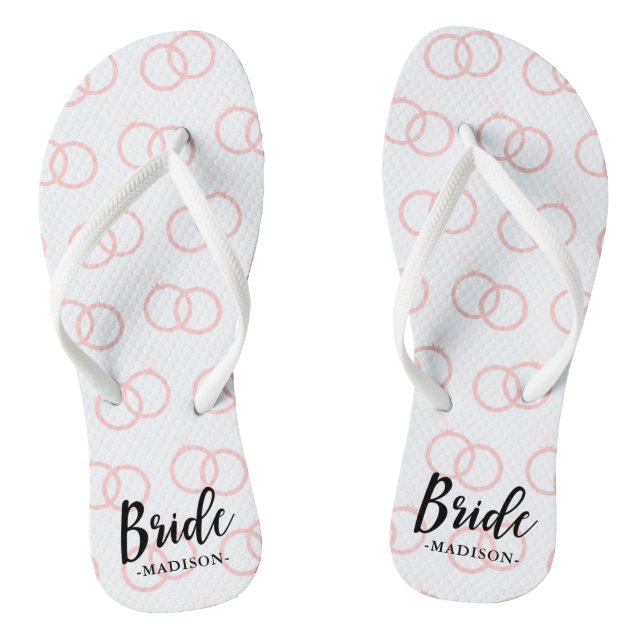 Chanclas Patrón de anillo de Boda de novia y flops de volte (Plantilla)