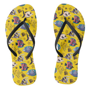 Chanclas Patrón de animales acuáticos vida submarina en e