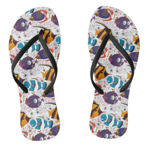 Chanclas Patrón de animales acuáticos   vida submarina en l