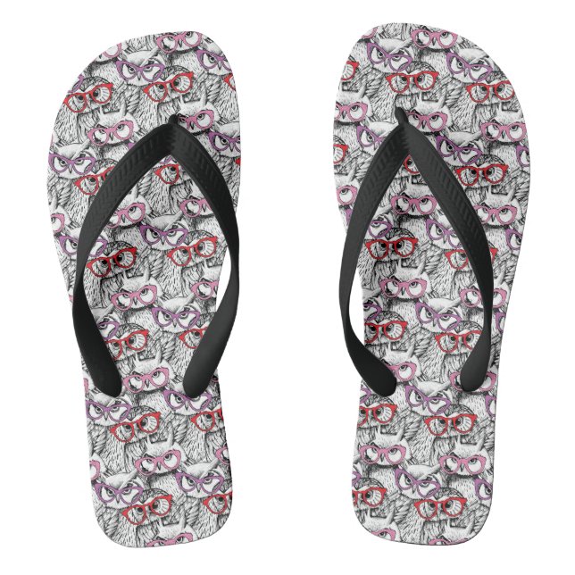 Chanclas Patrón de anteojos de búho (Plantilla)