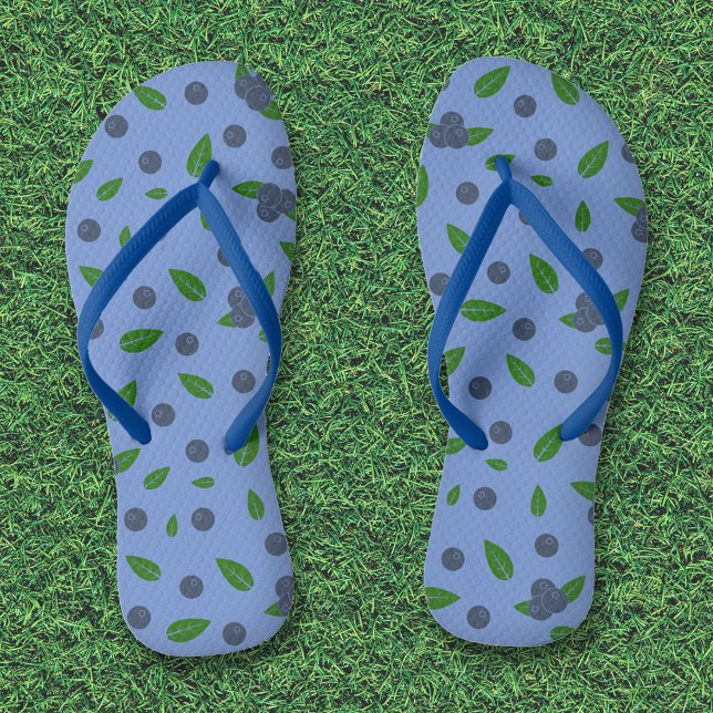 Chanclas Patrón de arándanos Flip Flops (Blueberry Flip Flops)