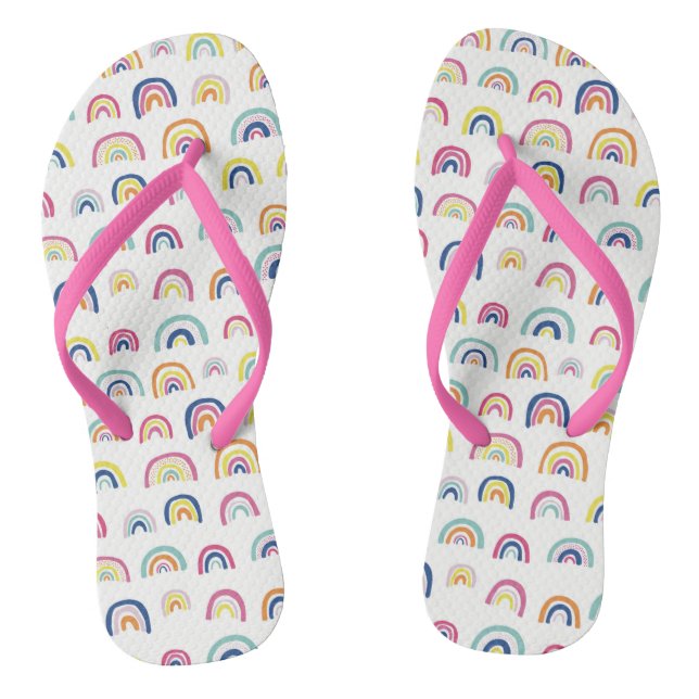 Chanclas Patrón de arcoíris lindo (Plantilla)