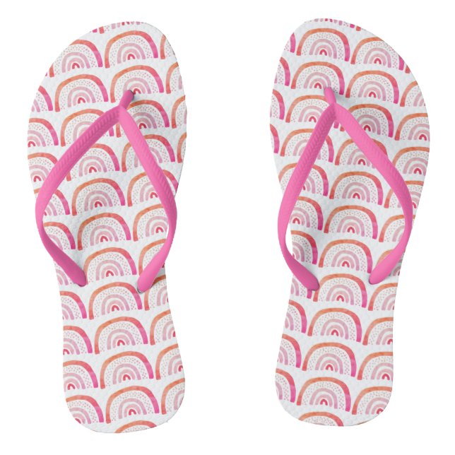 Chanclas Patrón de arcoíris rosa (Plantilla)