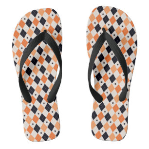 Chanclas Patrón de arguilo de araña negra y Naranja de Hall