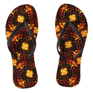 Chanclas Patrón de arte abstracto boho moderno elegante dor
