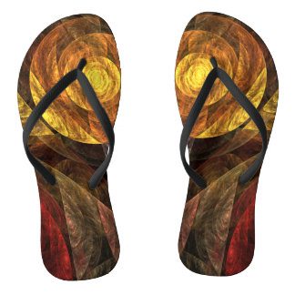Chanclas Patrón de Arte Abstracto Floral Moderno de Flor So