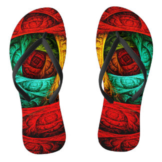 Chanclas Patrón de arte colorido artístico moderno abstract