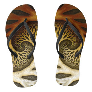 Chanclas Patrón de arte fractal moderno espiral artístico