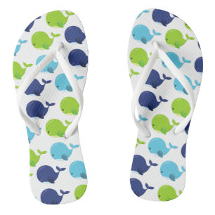 Chanclas Patrón De Ballenas, Ballenas Cuestas, Animales Mar