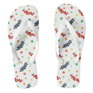 Chanclas Patrón de bayas, arándano rojo, arándano azul, fru