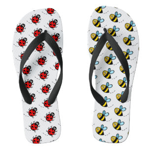 Chanclas Patrón de Bumblebee y Ladybird ocupado