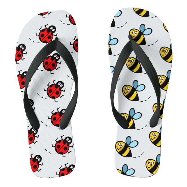 Chanclas Patrón de Bumblebee y Ladybird ocupado (Plantilla)