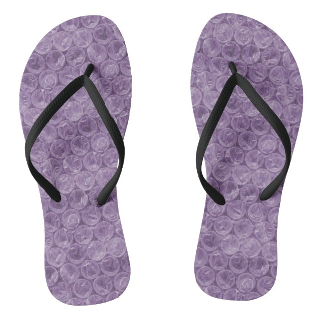 Chanclas patrón de burbujas de plástico morado (Plantilla)