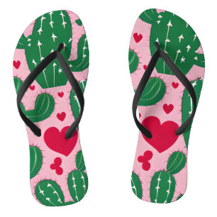 Chanclas Patrón de Cactus de amor