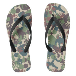 Chanclas Patrón de camuflaje de perro