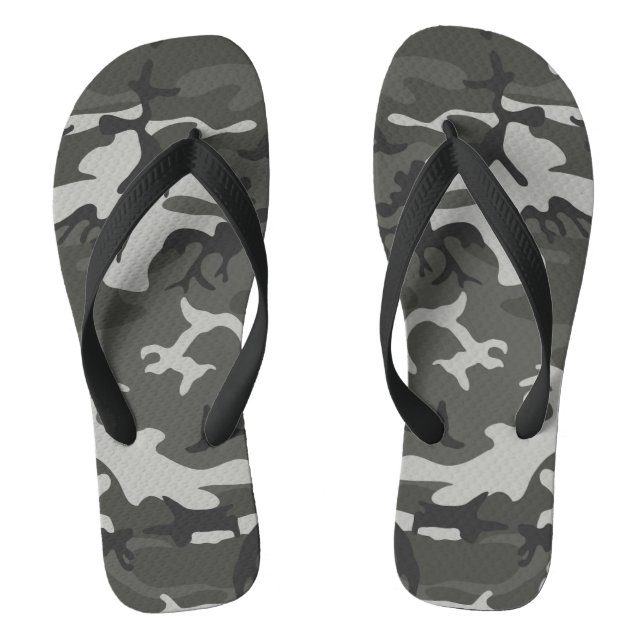 Chanclas Patrón de camuflaje gris, patrón militar, ejército (Plantilla)