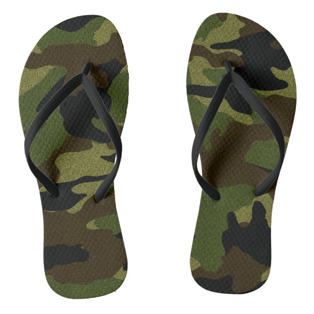Chanclas Patrón de camuflaje militar de Camo Verde Flip Flo (Plantilla)