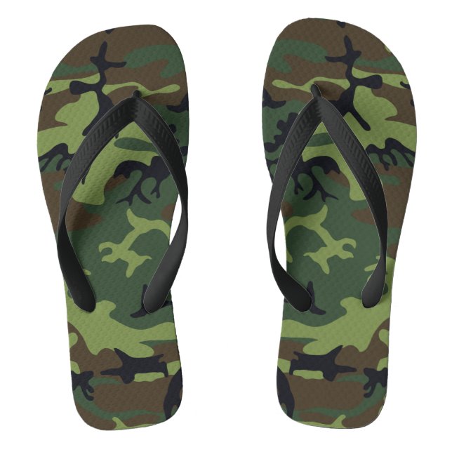 Chanclas Patrón de camuflaje verde, patrón militar, ejércit (Plantilla)