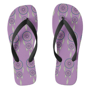 Chanclas Patrón de cazador de sueños púrpura