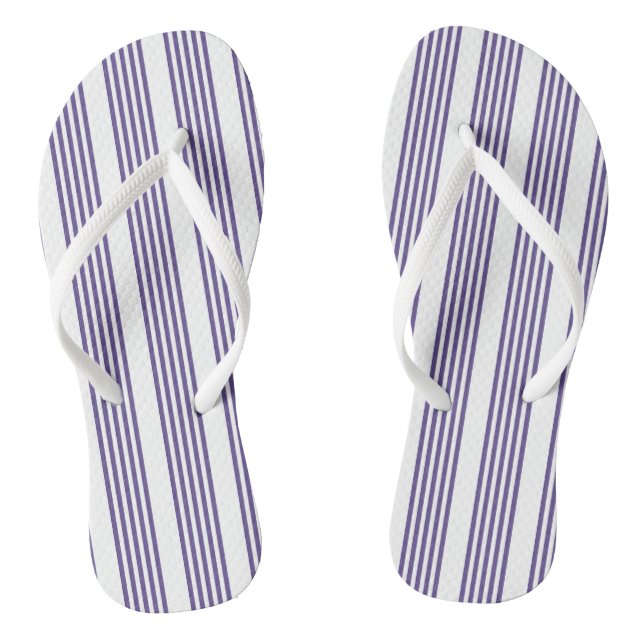 Chanclas Patrón de cinco rayas ultravioleta y blanca (Plantilla)