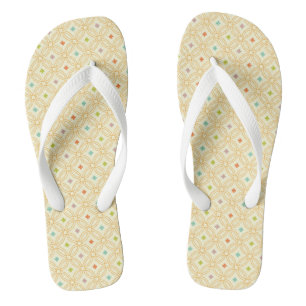Chanclas Patrón de Círculo de Interbloqueo Geométrico Retro