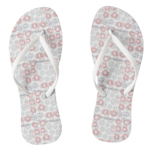 Chanclas Patrón de círculo de puntos de polka