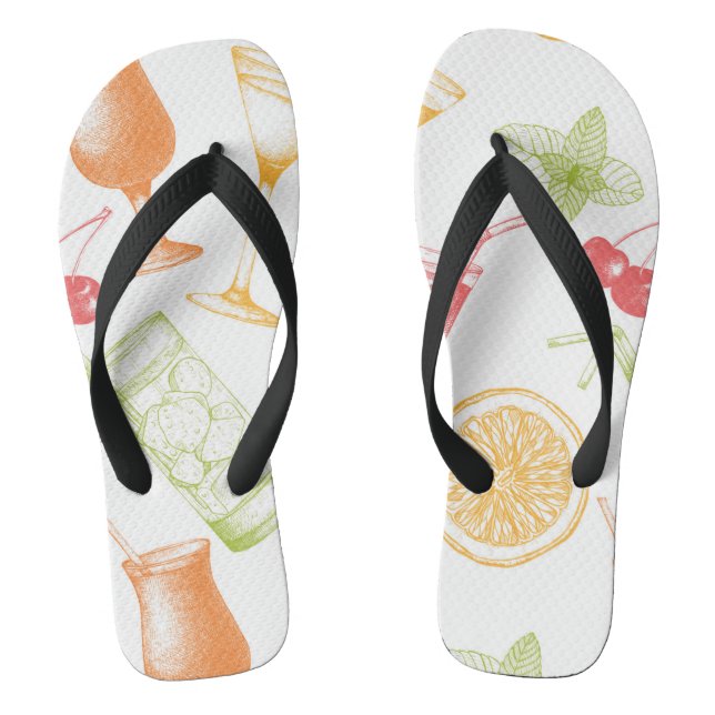 Chanclas Patrón de cóctel esbozado (Plantilla)