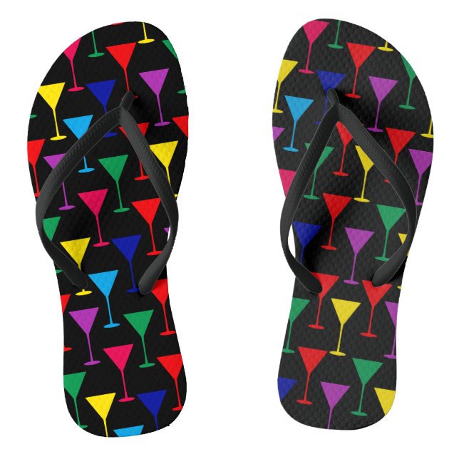 Chanclas Patrón de cóctel Martini Colorido (Plantilla)