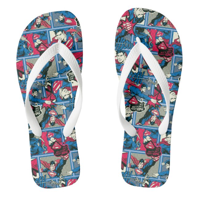 Chanclas Patrón de cómics de Superman (Plantilla)