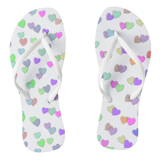 Chanclas Patrón de corazón en forma de pastel  (Plantilla)