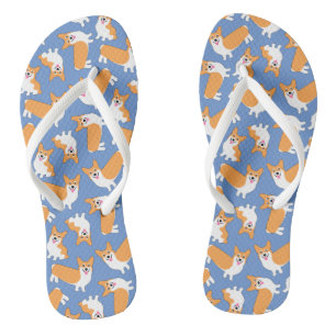 Chanclas Patrón de corgi galés de pembroke