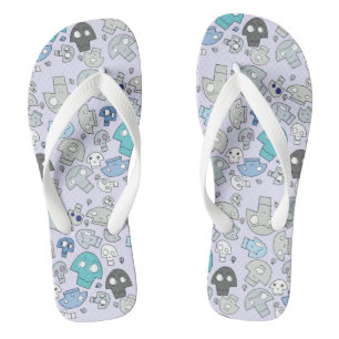 Chanclas Patrón de cráneo