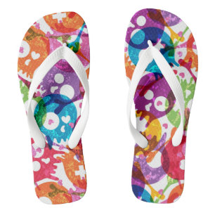 Chanclas Patrón de cráneo