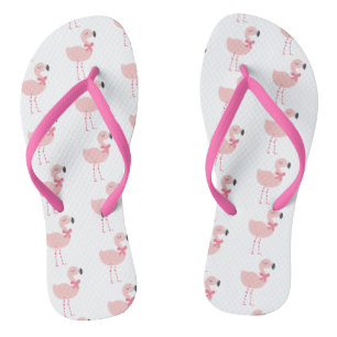 Chanclas Patrón de dibujos animados de flamencos rosados li