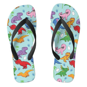 Chanclas Patrón de dinosaurios pequeños