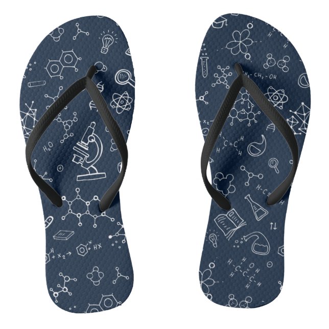 Chanclas Patrón de Doodle de Ciencia/Química (Plantilla)