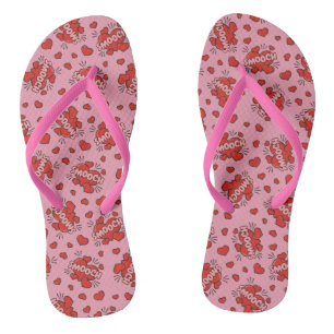 Chanclas Patrón de efectos de sonido de historieta de besad