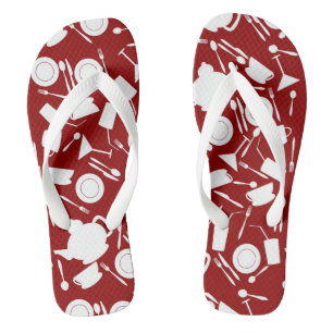 Chanclas Patrón de elementos de cocina