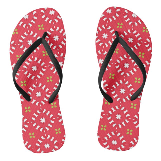 Chanclas Patrón de Encanto Navideño 04 -  (Plantilla)