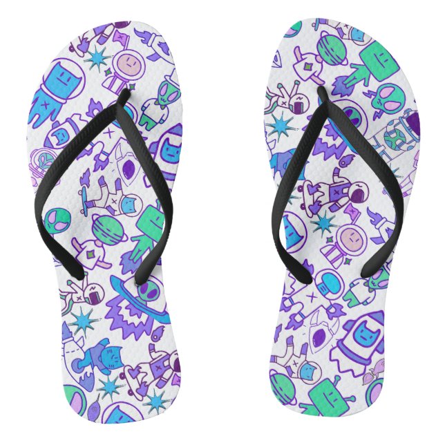 Chanclas Patrón de espacio retro (Plantilla)
