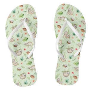 Chanclas Patrón de espuma de coco tropical