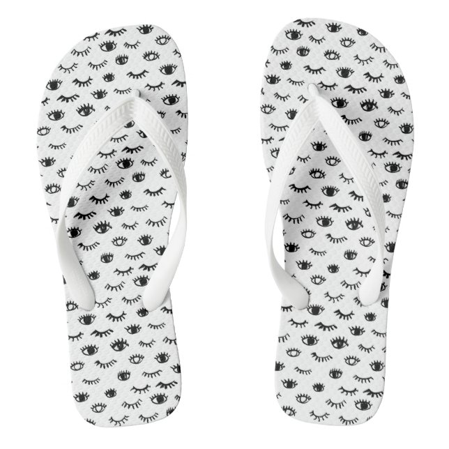 Chanclas Patrón de Eyelash de Doodle Cutáneo (Plantilla)