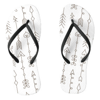 Chanclas Patrón de flecha en blanco y negro