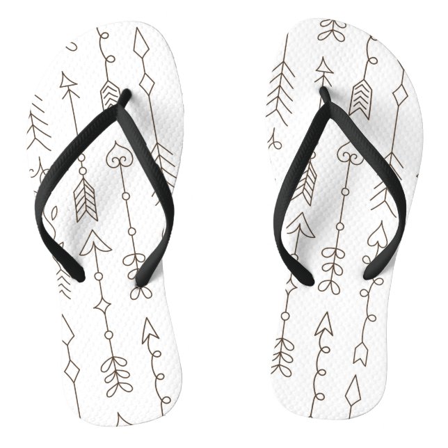Chanclas Patrón de flecha en blanco y negro (Plantilla)