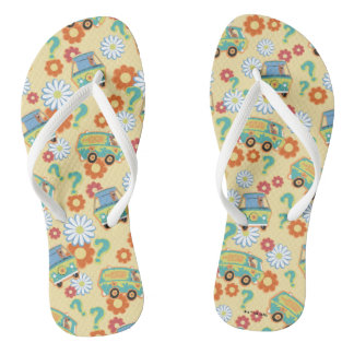 Chanclas Patrón de flor de máquina de misterio Scooby-Doo