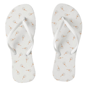 Chanclas Patrón de flor de punto de polka cúpula