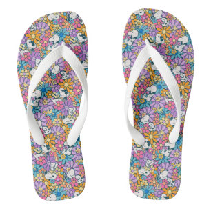 Chanclas Patrón de flor Snoopy & Woodstock