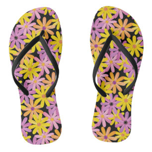 Chanclas Patrón de flores Gerbera, fondo