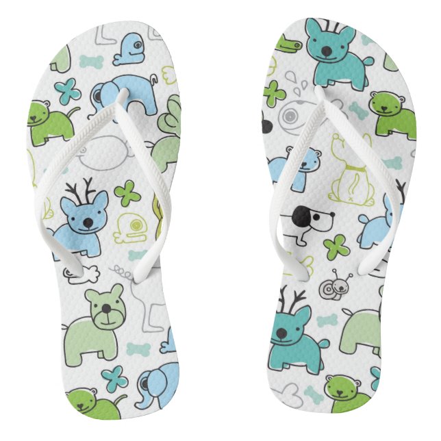 Chanclas patrón de fondo animal para niños (Plantilla)